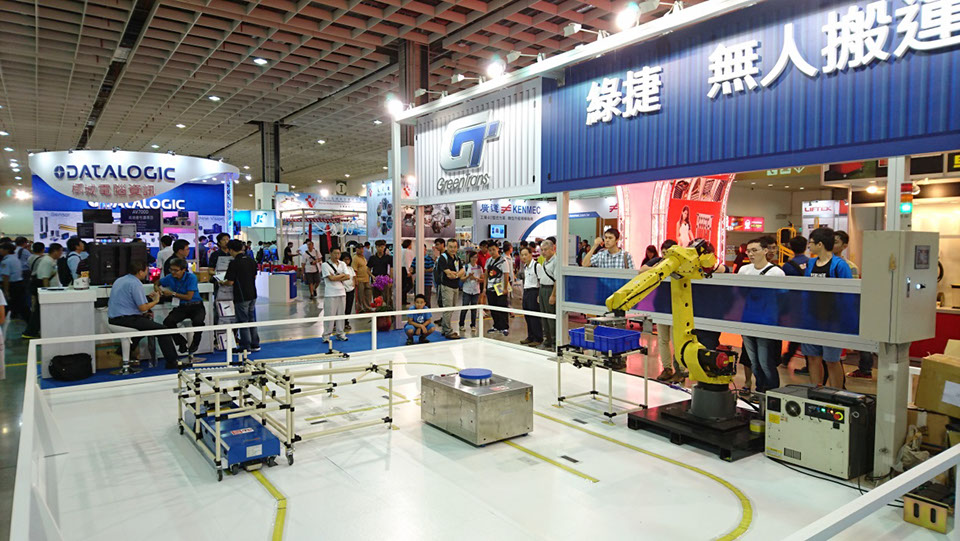 Greentrans' AGVs exhibit The 21st Taipei International Logistics & IOT Exhibition