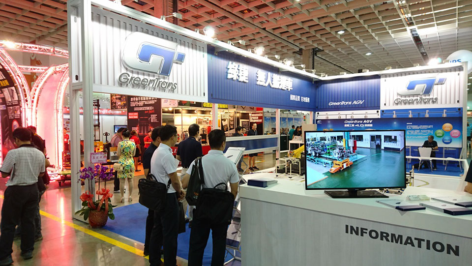 Greentrans' AGVs exhibit  The 21st Taipei International Logistics & IOT Exhibition